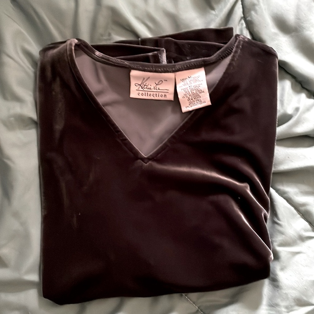 Kathie lee velvet shirt